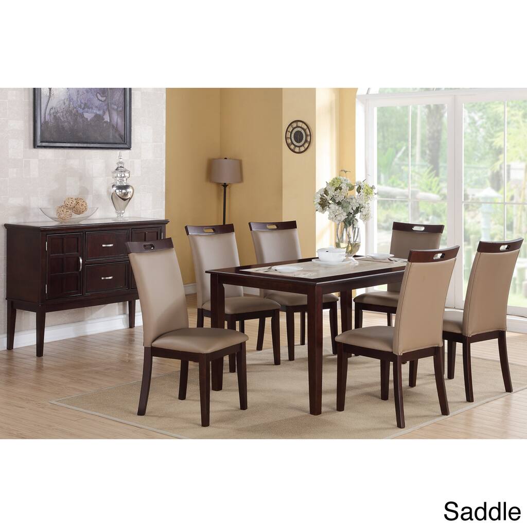 Rosi Bicast Leather Dining Chairs (Set of 6)