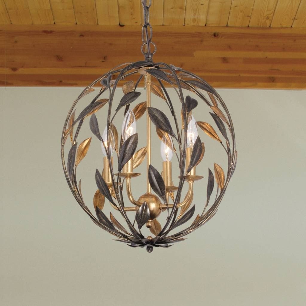4-light English Bronze Pendant - Chandeliers For Bedrooms by Overstock.com