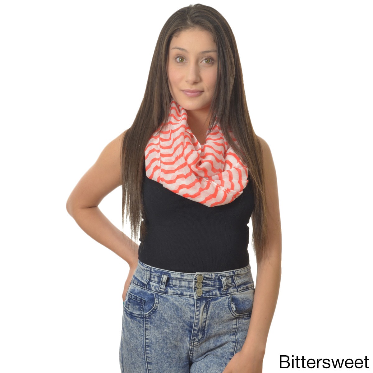 La77 Striped Loop Scarf