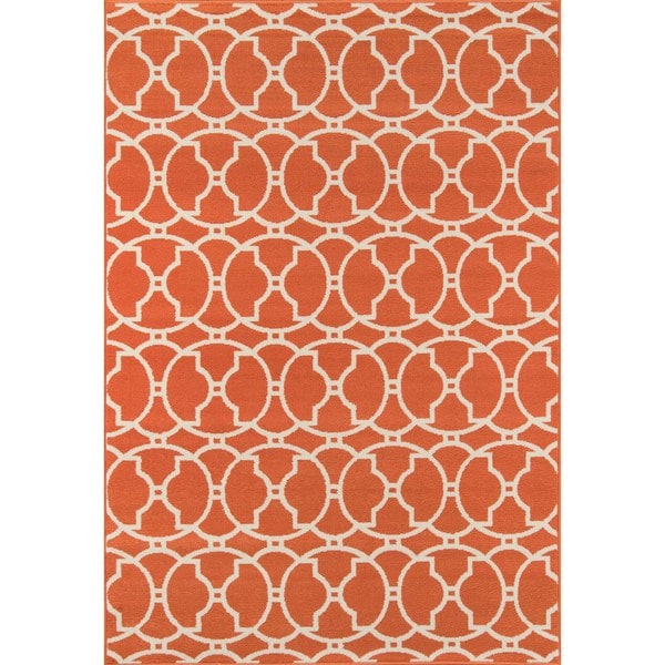 Momeni Baja Moroccan Tile Orange Indoor/Outdoor Area Rug (2'3 x 4'6) - 2'3" x 4'6"