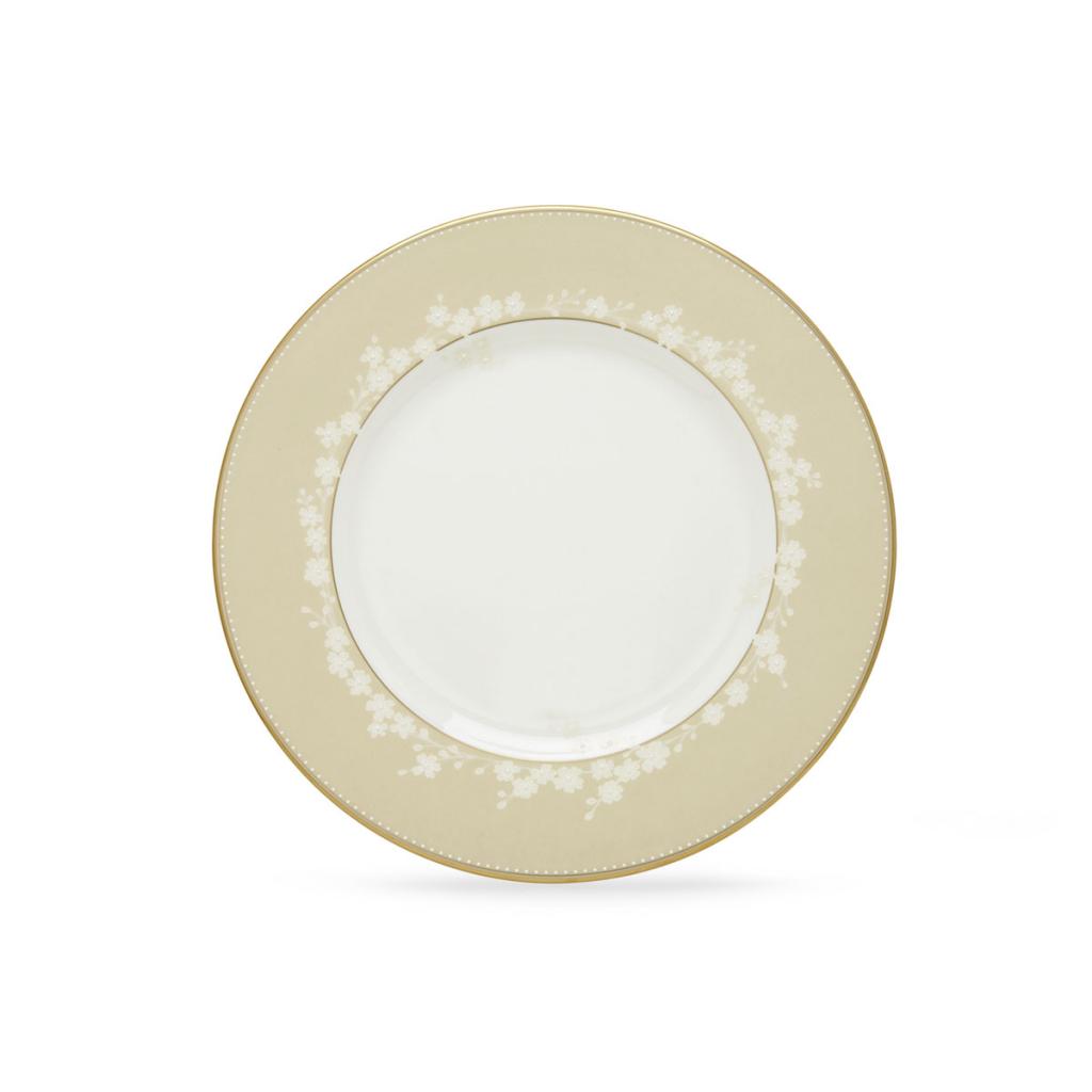Lenox Bellina Gold Bone China Dinner Plate (Ivory and gold with crowning ring of rich platinumCare instructions Dishwasher safeDimensions 1 inch high x 11 inches wide x 11 inches long )