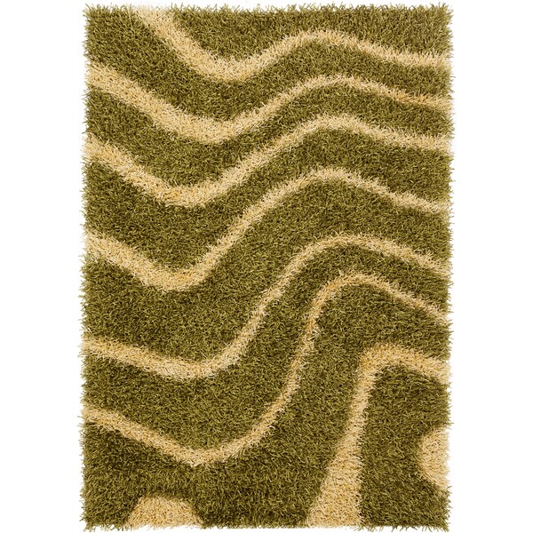 Artist's Loom Hand-woven Shag Rug (7'9 x 10'6)