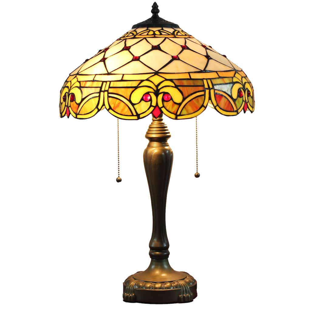 Amora Lighting Tiffany-style Style Classic 2-light Table Lamp
