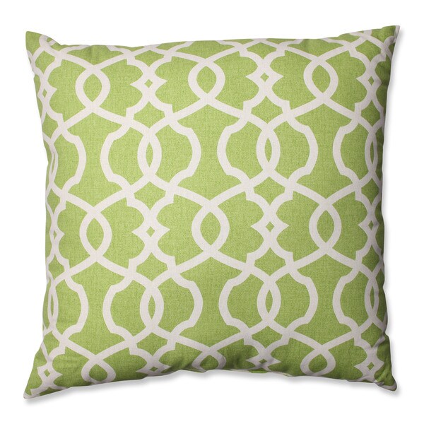 Shop Pillow Perfect Lattice Damask Leaf 24.5inch Decorative Pillow