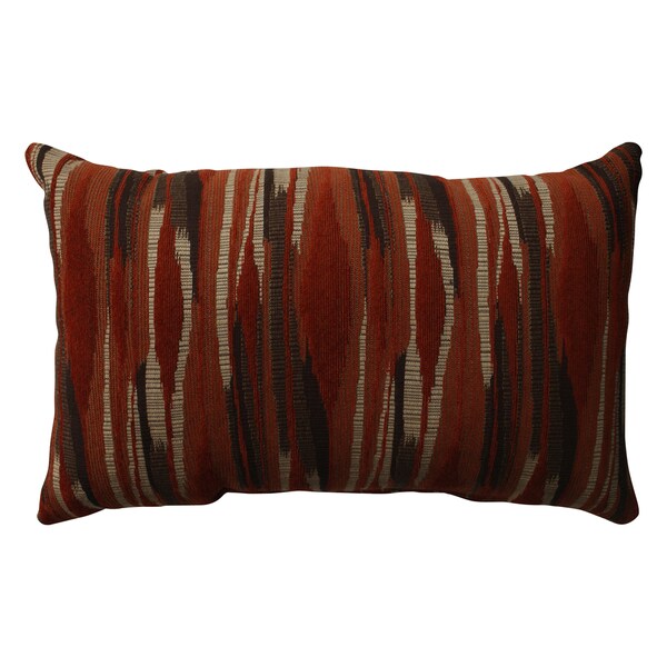 Pillow Perfect Kasuri Tangerine Rectangular Throw Pillow Free