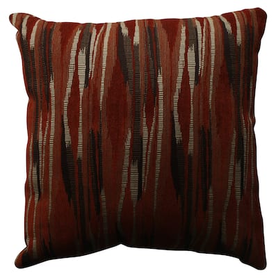 Pillow Perfect Kasuri Tangerine 18-inch Throw Pillow