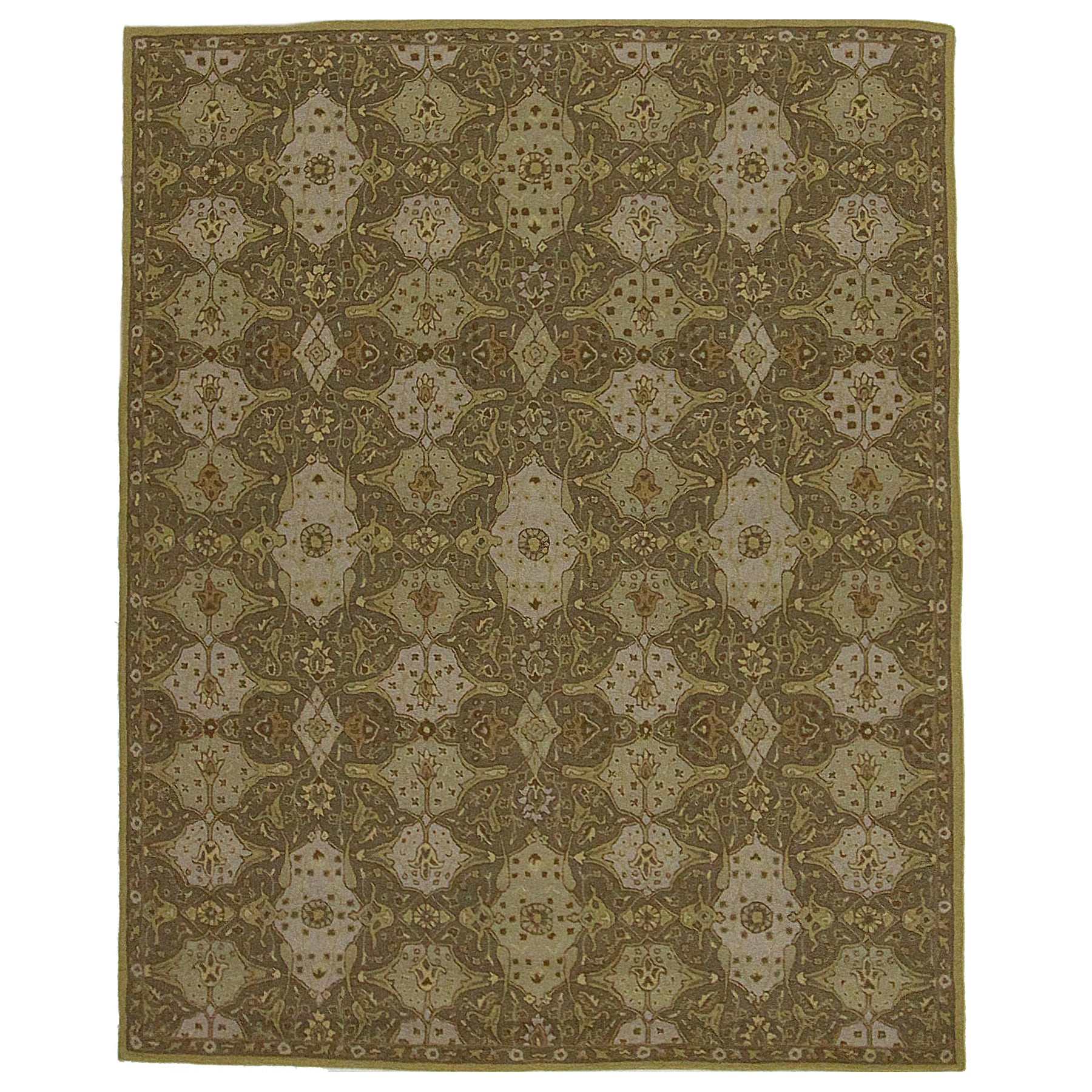 Hand tufted Transitional Wool Area Rug (8 X 10)