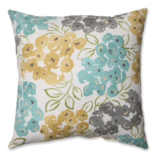 Pillow Perfect Luxury Floral Pool 18 Inch Throw Pillow   15456556