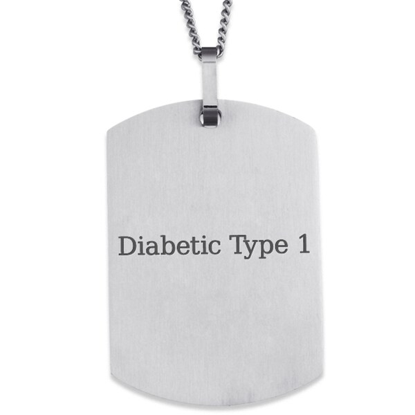 diabetic dog tag necklace