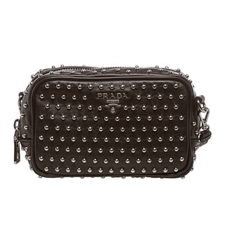 Prada Studded Mini Zip top Cross body