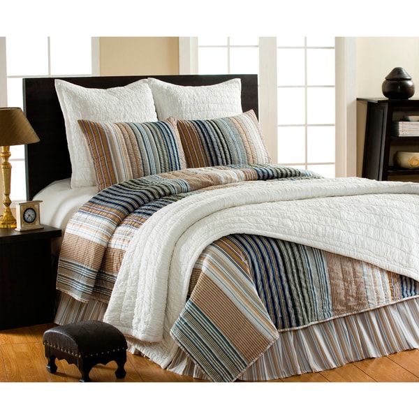 William Striped 3 piece Quilt Set   Shopping   Great Deals