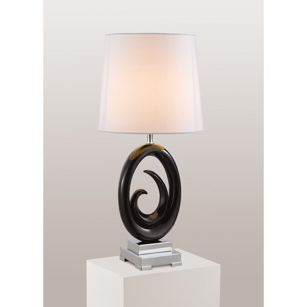 Gallery Modern Black Oval Shaped Table Lamp Free Shipping Today