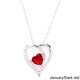 preview thumbnail 6 of 18, Fremada Rhodium Plated Silver Cubic Zirconia Heart Birthstone Necklace January