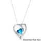 preview thumbnail 19 of 18, Fremada Rhodium Plated Silver Cubic Zirconia Heart Birthstone Necklace December