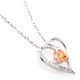 preview thumbnail 5 of 18, Fremada Rhodium Plated Silver Cubic Zirconia Heart Birthstone Necklace