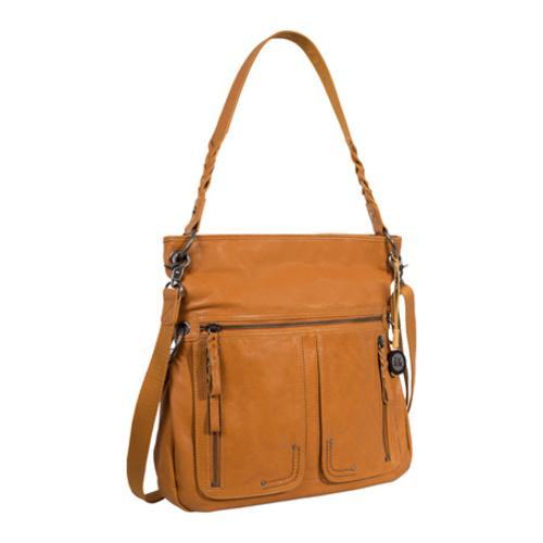 Women's THE SAK Pax Leather Large Crossbody Ochre - 15458230 ...