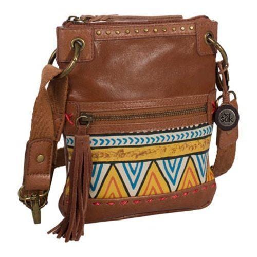 Women's THE SAK Pax Leather Mini Crossbody Painted Tribal The Sak Clutches & Evening Bags