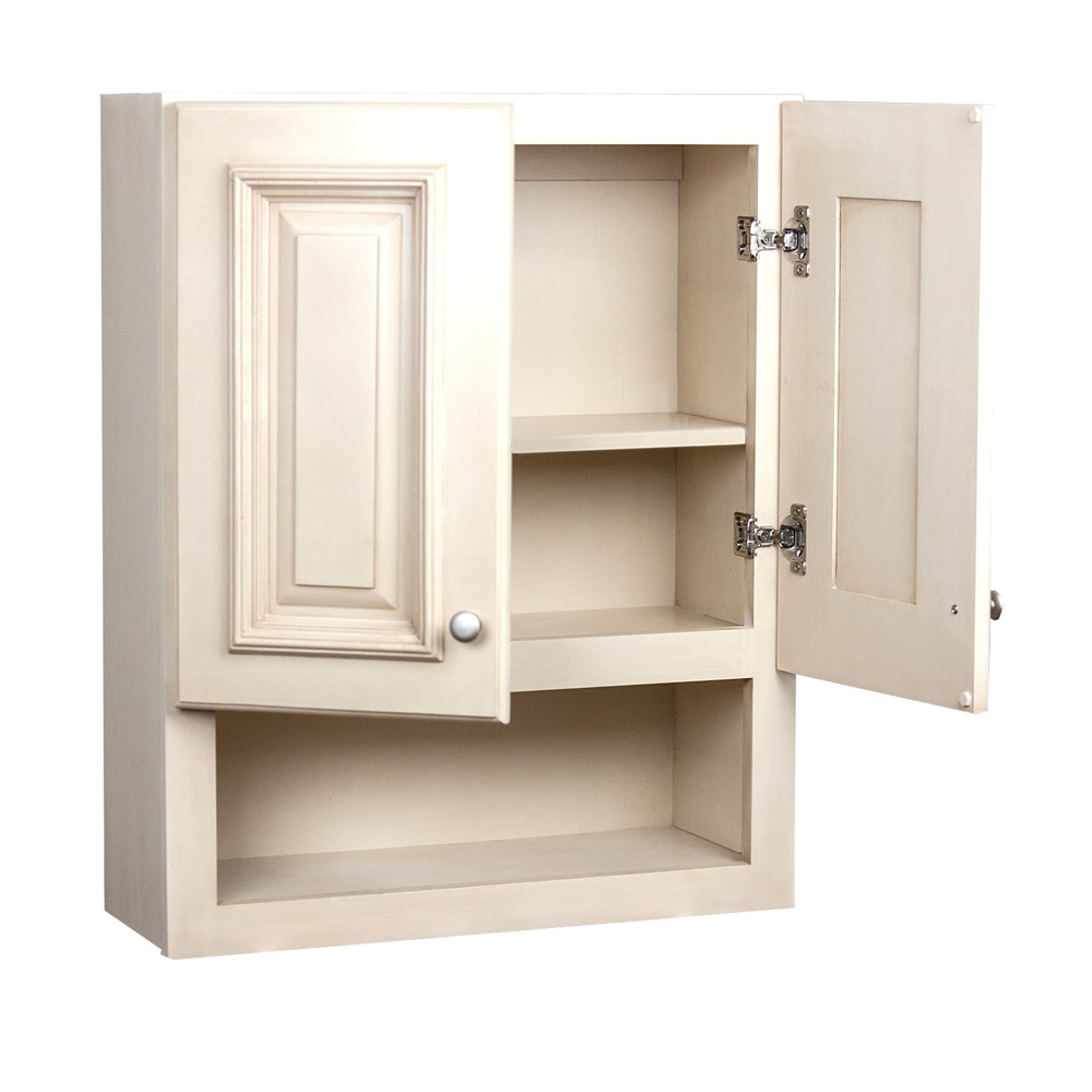 Shop Tuscan Maple 2 Door Bathroom Wall Cabinet Off White Free