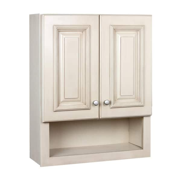 Shop Tuscan Maple 2 Door Bathroom Wall Cabinet Off White Free