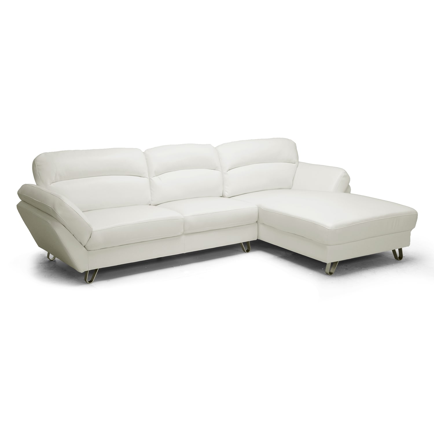 Baxton Studio Raimey Modern Leather Sectional Sofa