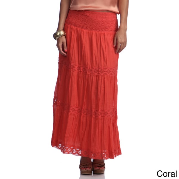 eyelet maxi skirt set