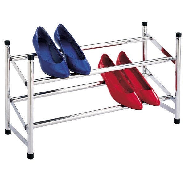 Richards Homewares 2tier Chrome Expandable Shoe Rack On