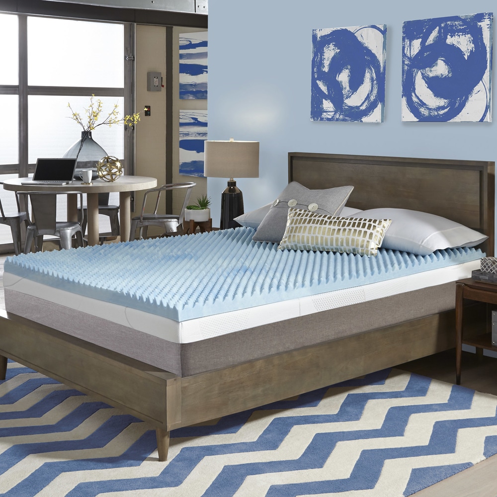 Comforpedic Loft from Beautyrest 3-inch Sculpted Gel Memory Foam Mattress  Topper - On Sale - Bed Bath & Beyond - 8111118