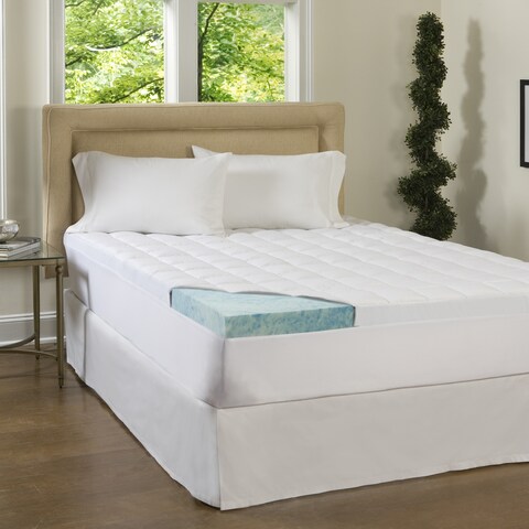 ComforPedic Loft from Beautyrest 3-inch Supreme Gel Memory Foam and 1.5-inch Fiber Mattress Topper with Cover