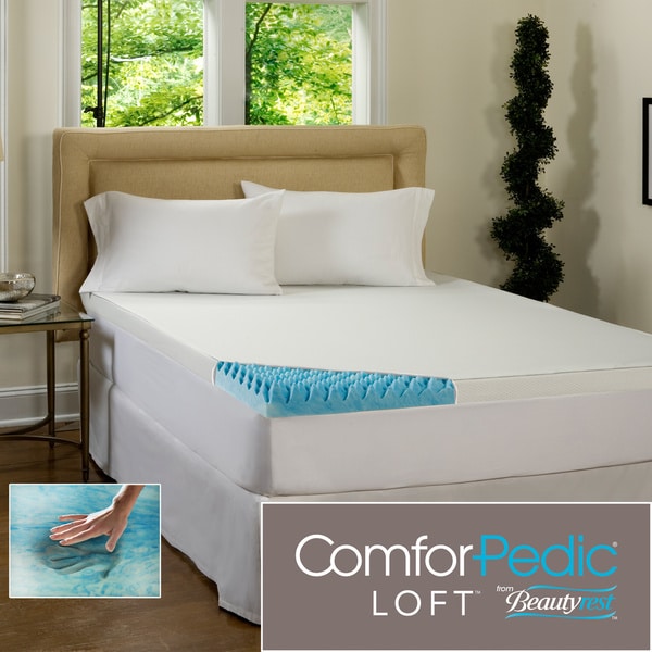 Beautyrest 4 inch Sculpted Gel Memory Foam Topper with Waterproof