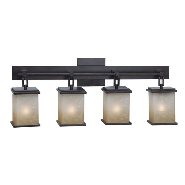 Abriella 4 light Oil Rubbed Bronze Vanity Design Craft Sconces & Vanities