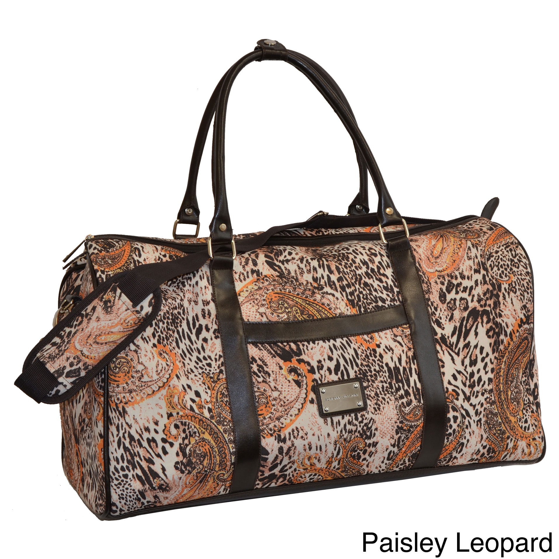 Adrienne Vittadini 22 inch Leopard Carry on Duffel Bag