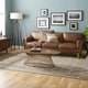 preview thumbnail 2 of 6, Strick & Bolton Beatnik Oxford Leather Tan Sofa