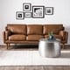 preview thumbnail 1 of 6, Strick & Bolton Beatnik Oxford Leather Tan Sofa