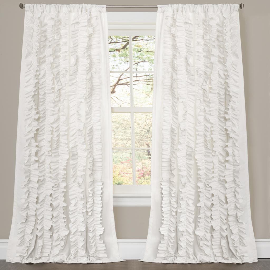 Lush Decor Lush Decor Belle White 84 inch Curtain Panel White Size 54 x 84