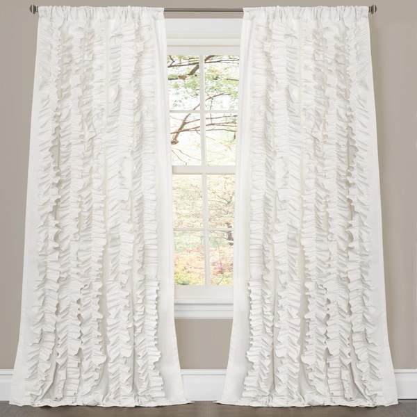 Lush Decor Belle White 84-inch Curtain Panel - Free ...