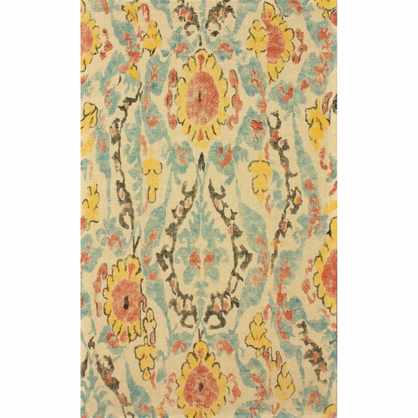 nuLOOM Floral Printed Multicolored Jute Rug (8' x 10') Nuloom 7x9   10x14 Rugs