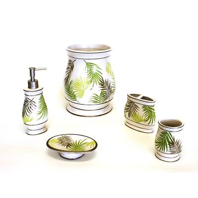 Sherry Kline Sago Palm Bath Accessory 5-piece Set