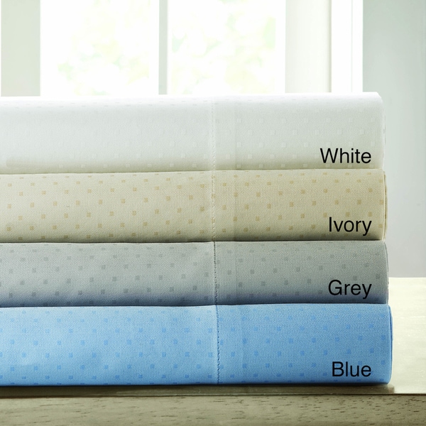 Sleep Philosophy Liquid Cotton Swiss Dot 300 Thread Count Sheet Set Sheets