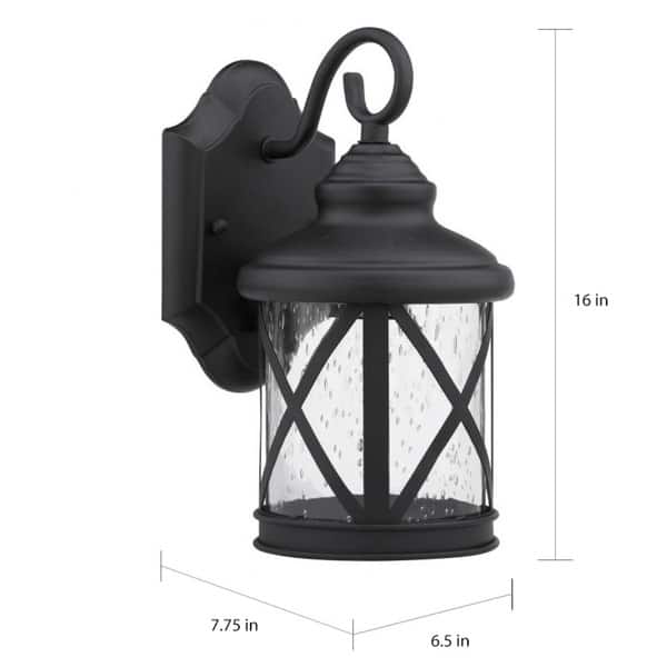 12" White Outdoor Downward Coach Light Fixture with Clear Bevelled Glass 