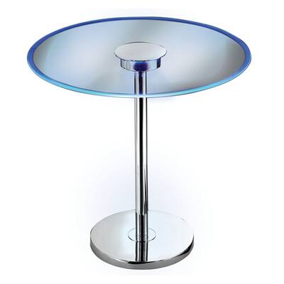 Comet Chrome Glass Table with Color Changing LEDs LED Table