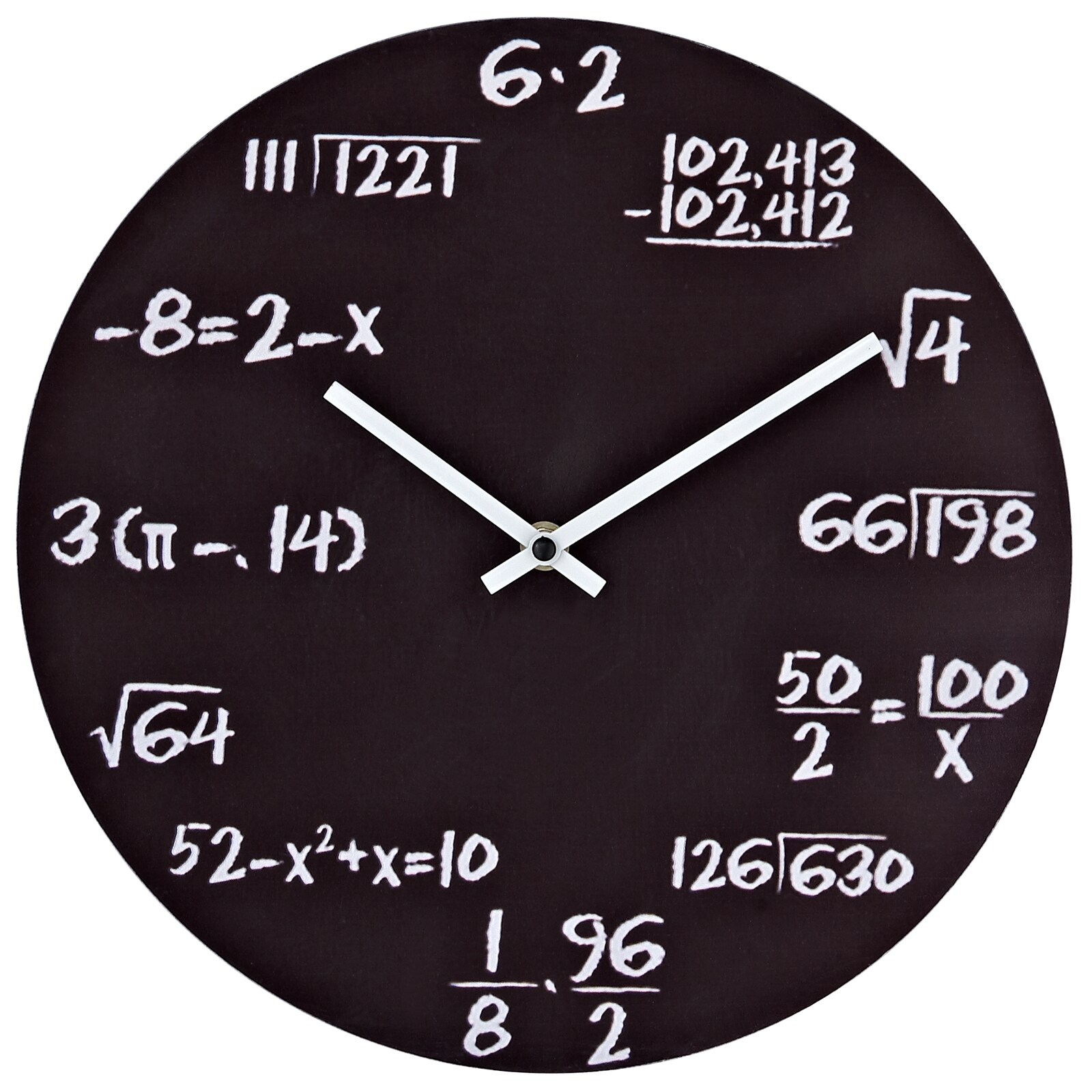 Pop Quiz Matte Black Wall Clock