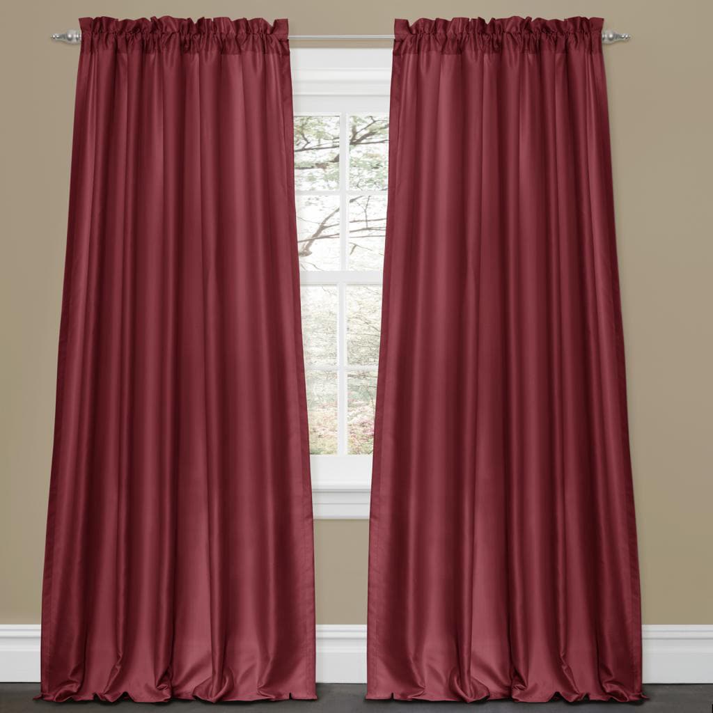 Lush Decor Lucia Red 84 inch Curtain Panel Pair