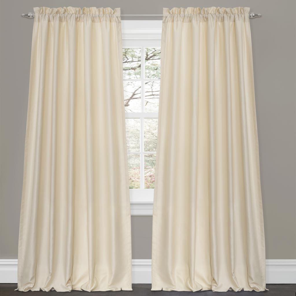 Lush Decor Lucia Ivory 84 inch Curtain Panel Pair