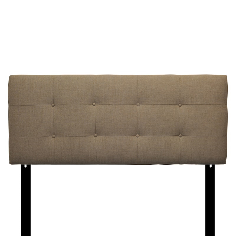 8-button Tufted Arcadia Pebble Headboard - Brown - Full