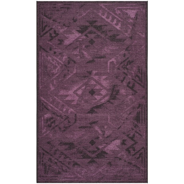 Safavieh Palazzo Black/ Purple Overdyed Chenille Area Rug - 8' x 11'