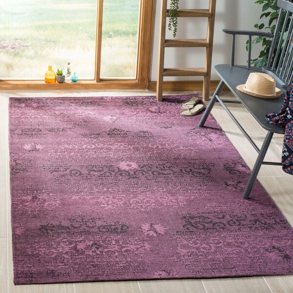 Safavieh Palazzo Black/ Purple Overdyed Chenille Area Rug - 8' x 11'