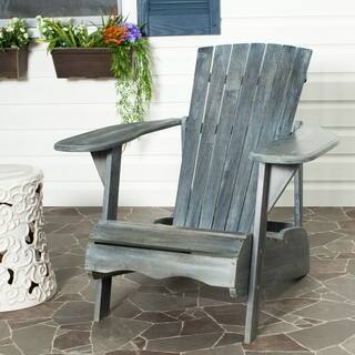 Safavieh Outdoor Living Mopani Adirondack Ash Grey Acacia Wood Chair