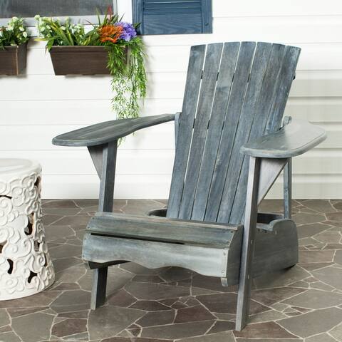 Safavieh Outdoor Living Mopani Adirondack Ash Grey Acacia Wood Chair