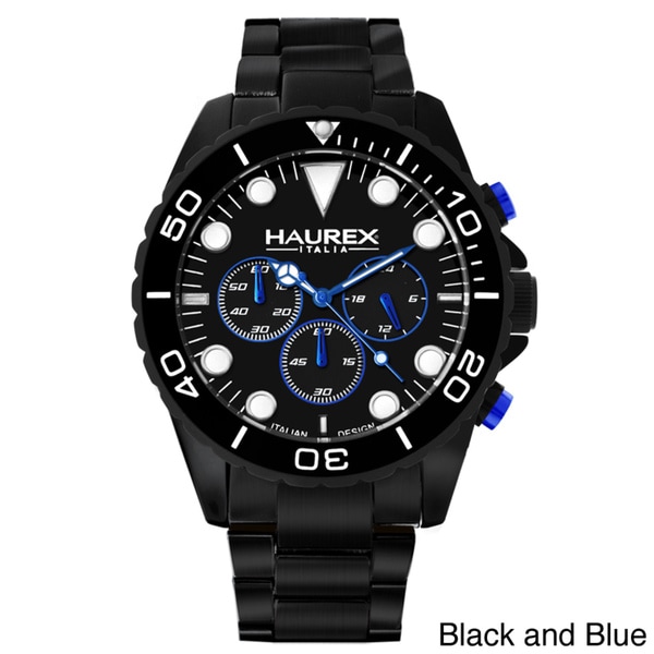 Haurex Men's 'Ink Chrono' Aluminum Chronograph Watch Haurex Men's Haurex Watches