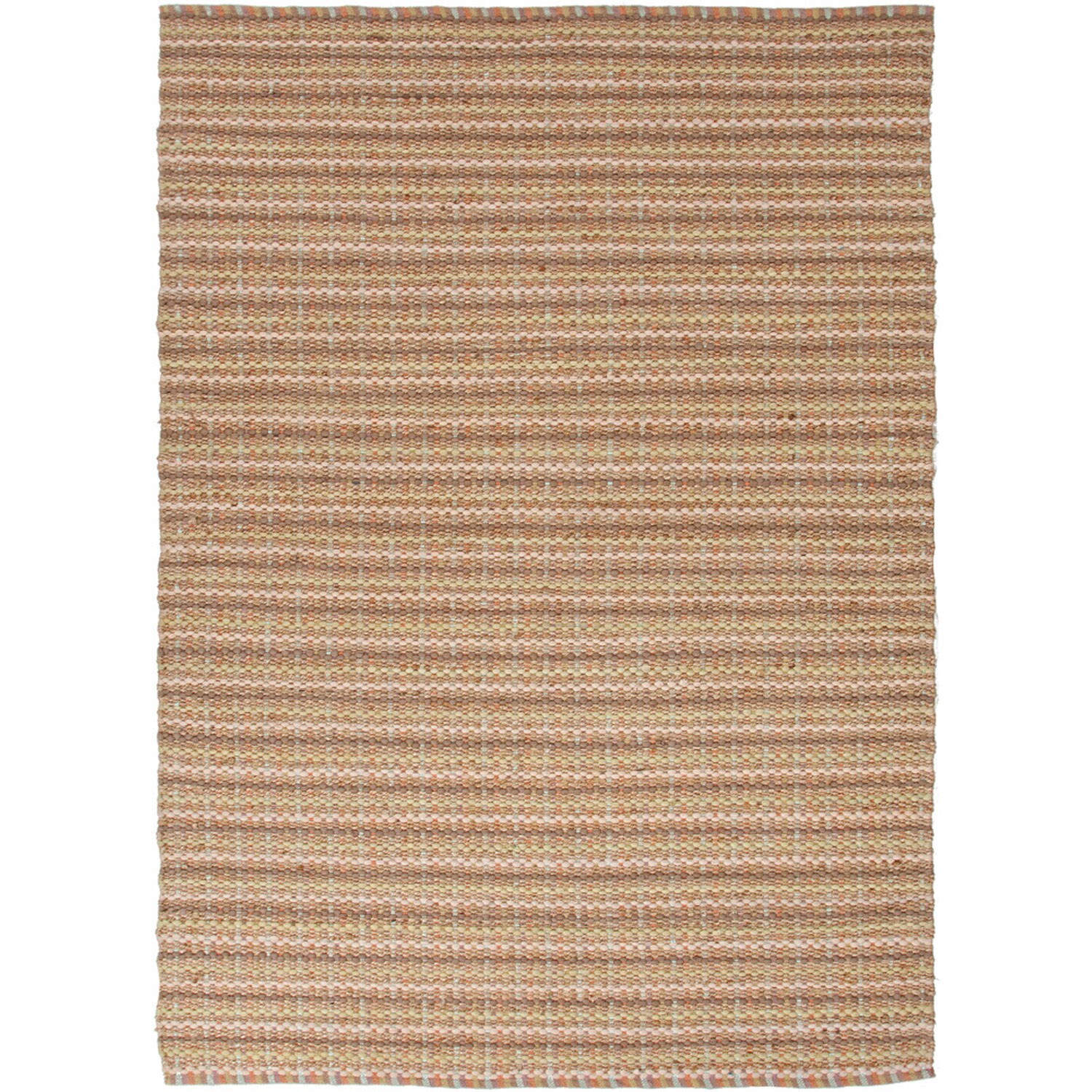 Handmade Naturals Solid Pattern Brown And Green Rug (26 X 4)